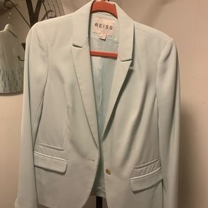 Light Green Silk Reiss Blazer